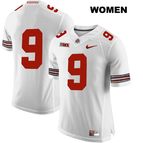 Ohio State Buckeyes Women's Jashon Cornell #9 White Authentic Nike No Name College NCAA Stitched Football Jersey YE19O84LR